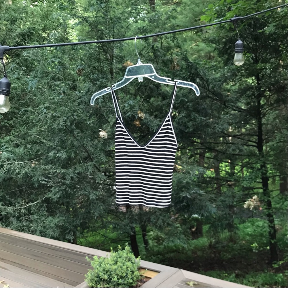 black & white cami